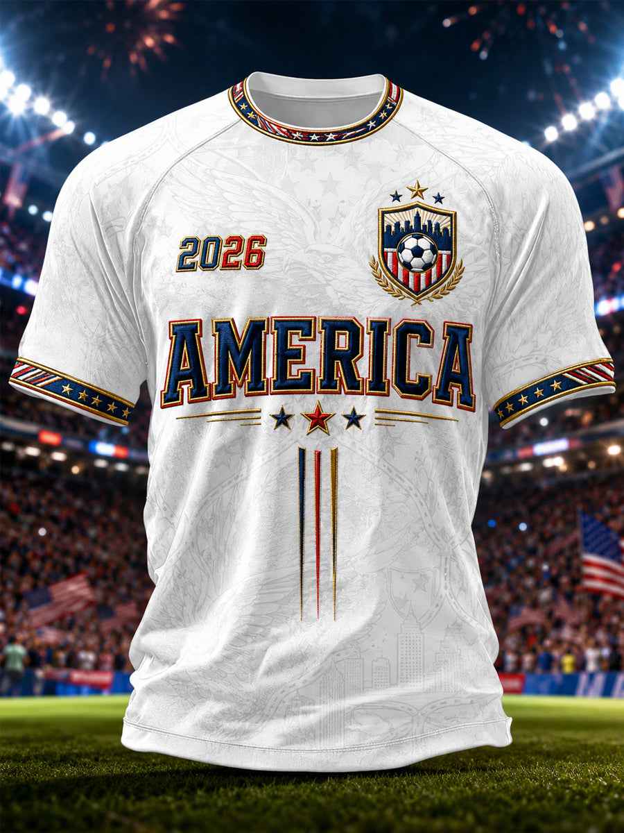 Men's Gift For Soccer Fans Print Casual Tee
