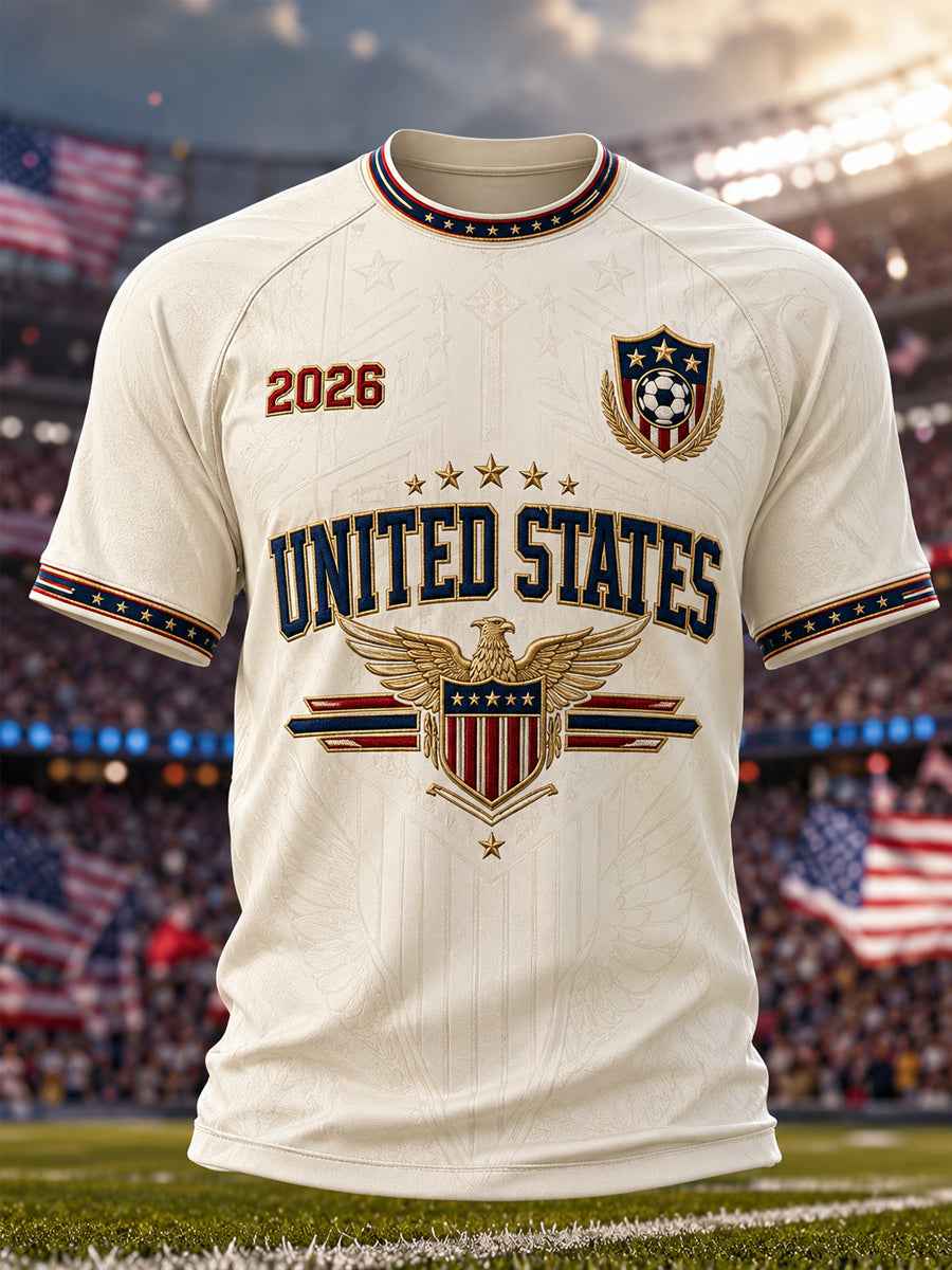 Men's Gift For Soccer Fans Print Casual Tee