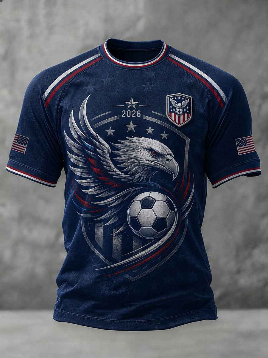 Men's USA Football Printed T-shirt