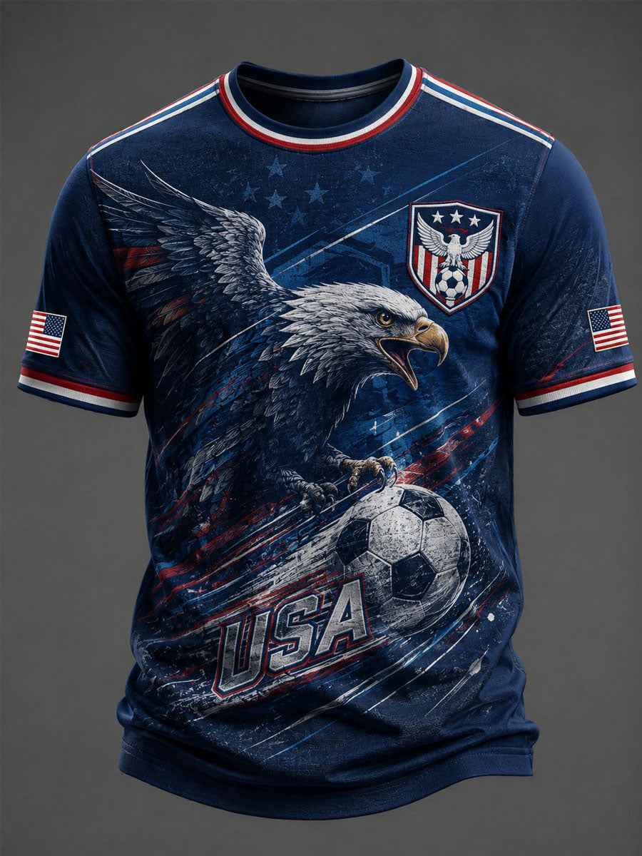 Men's USA Football Printed T-shirt