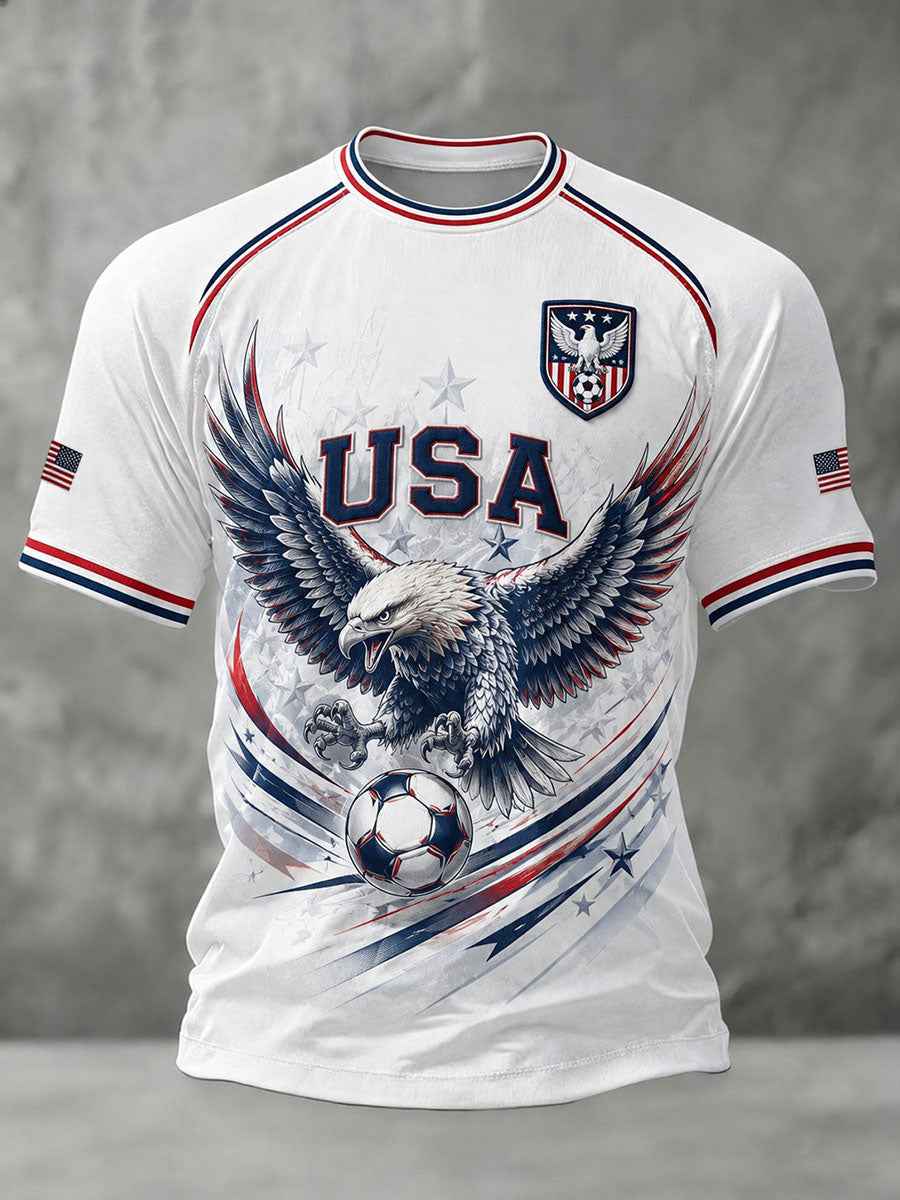 Men's USA Football Printed T-shirt