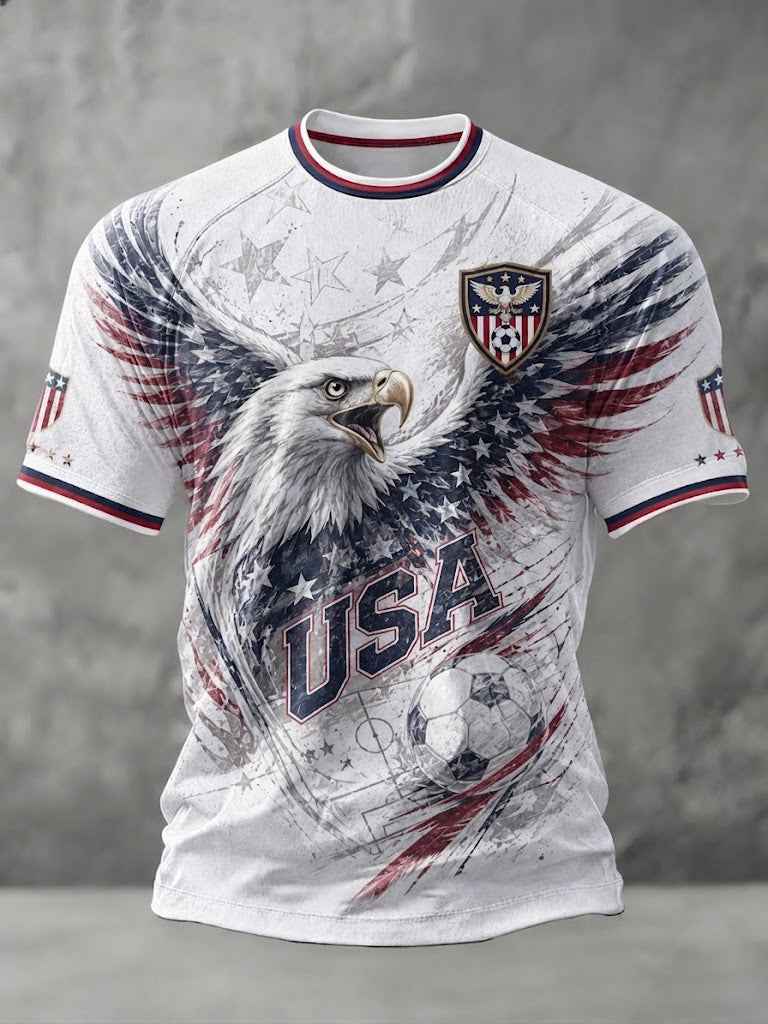 Men's USA Football Printed T-shirt