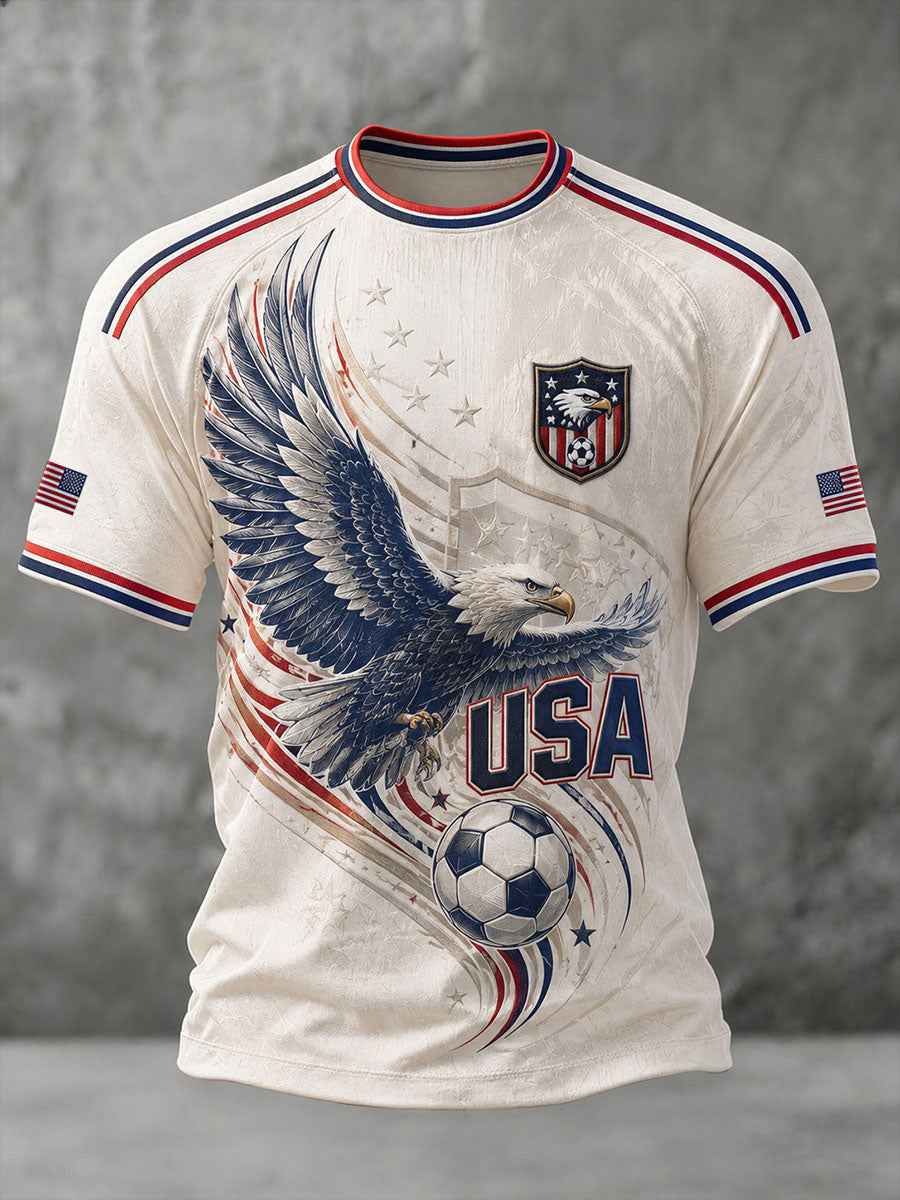 Men's USA Football Printed T-shirt
