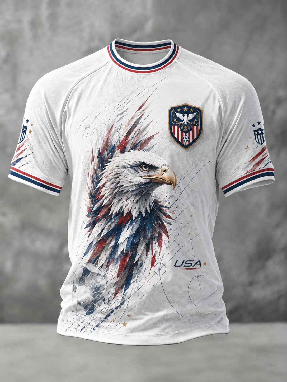 Men's USA Football Printed T-shirt