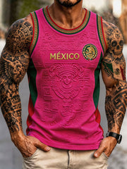 Men's Mexico Football Lover Art Printed Tank Tops gracestitchs
