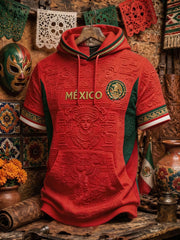 Men's Mexico Football Lover Art Printed Casual Tops gracestitchs