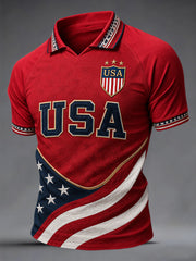 Men's Gift For Soccer Fans Print Casual Polo gracestitchs