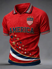 Men's Gift For Soccer Fans Print Casual Polo gracestitchs