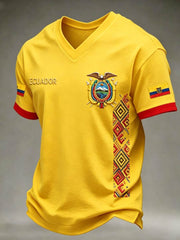Men's V-neck T-shirt gracestitchs