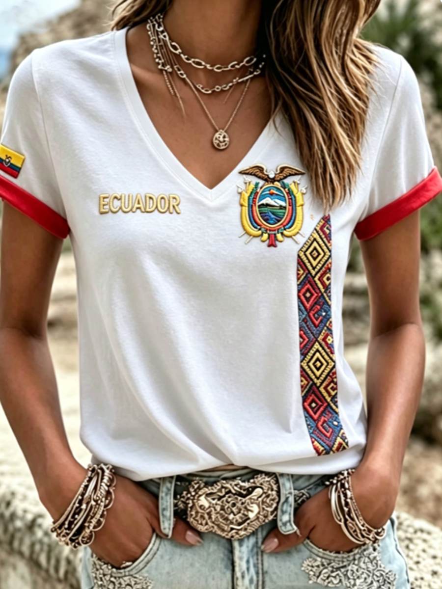Women's short-sleeved T-shirt gracestitchs