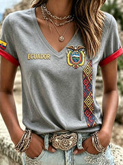 Women's short-sleeved T-shirt gracestitchs