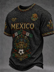 Men's Gift For Football Fans Print Casual Short Sleeve T-shirt gracestitchs