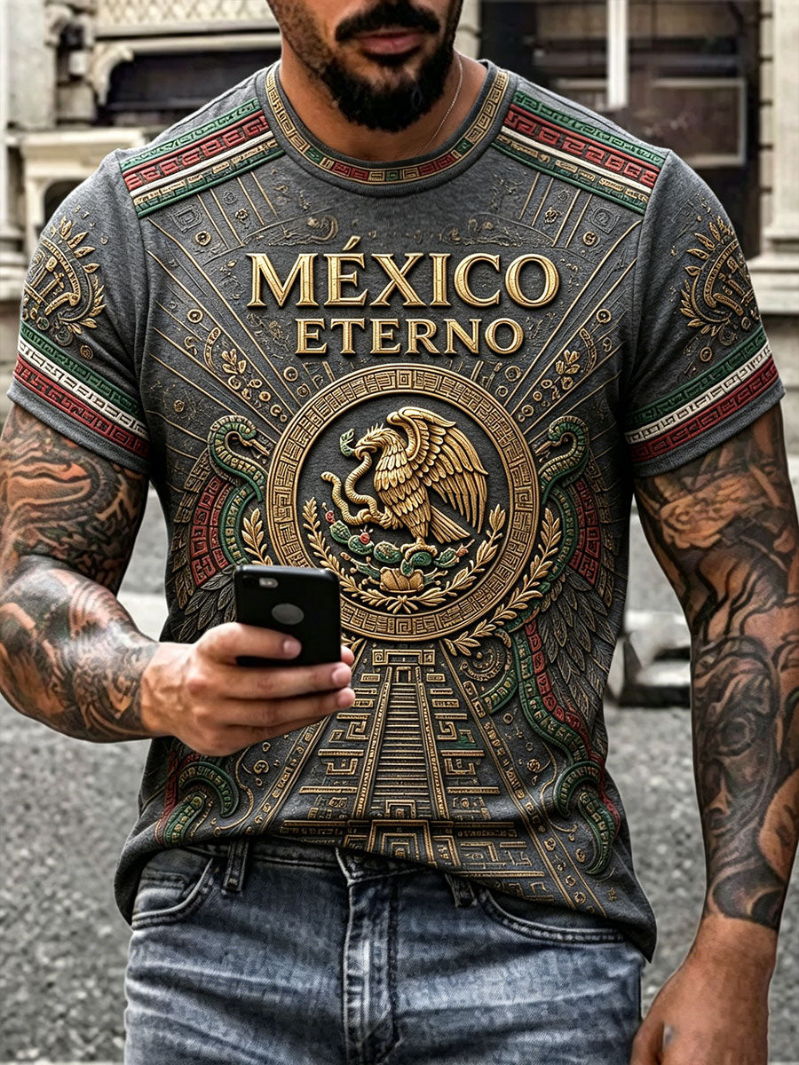 Men's Mexico Pride Art Printed T-shirt gracestitchs