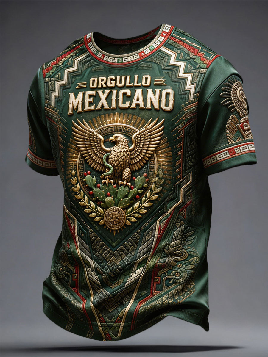 Men's Mexico Pride Art Printed T-shirt gracestitchs