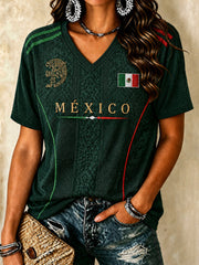 Women's Gift For Football Fans Print Casual Short Sleeve T-shirt gracestitchs