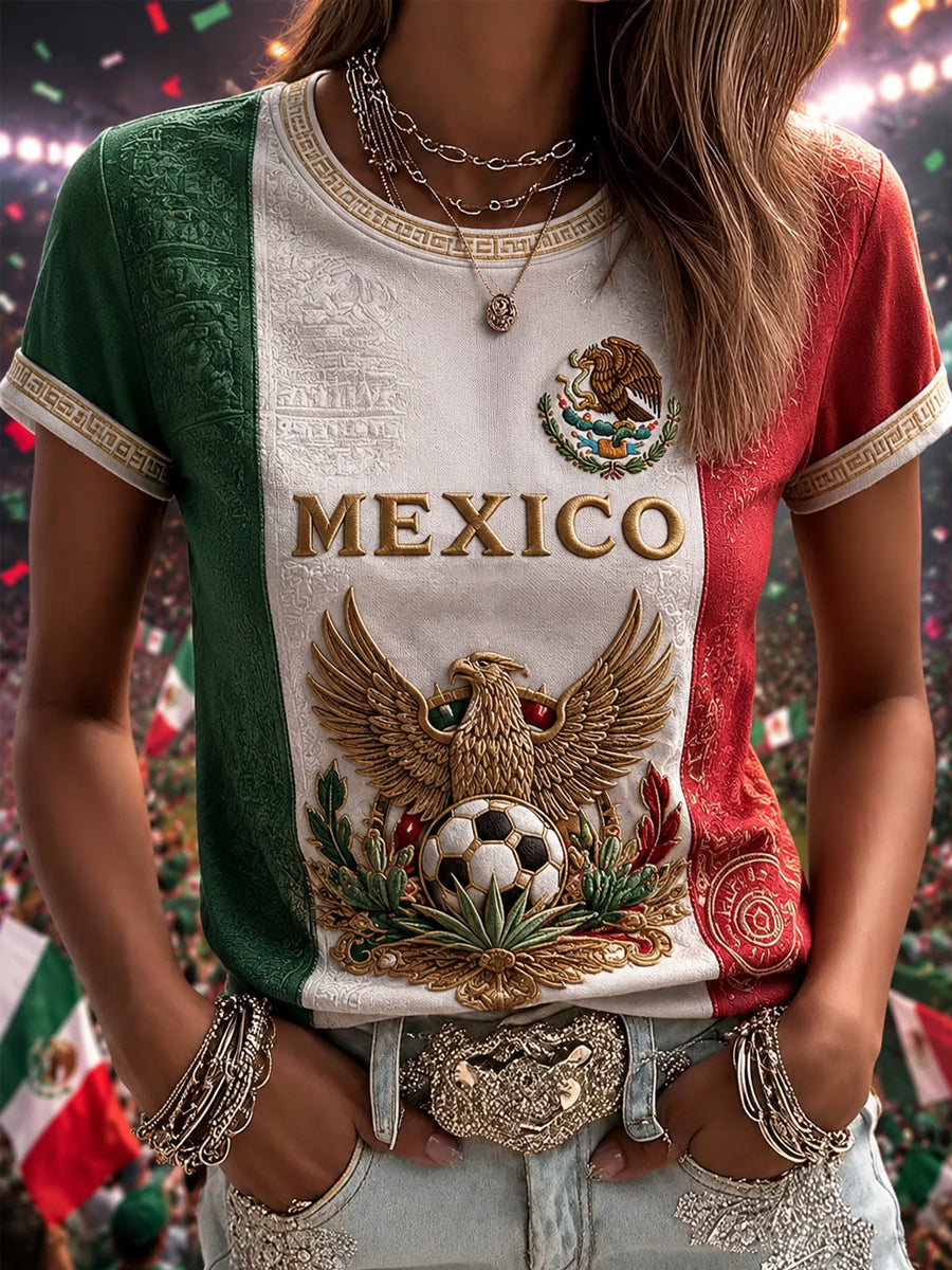 Women's Gift For Football Fans Print Casual Tee gracestitchs