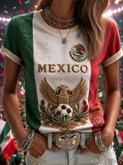 Women's Gift For Football Fans Print Casual Tee gracestitchs