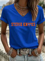 Women's Gift For Basketball Fans Print Casual V-Neck Tee gracestitchs