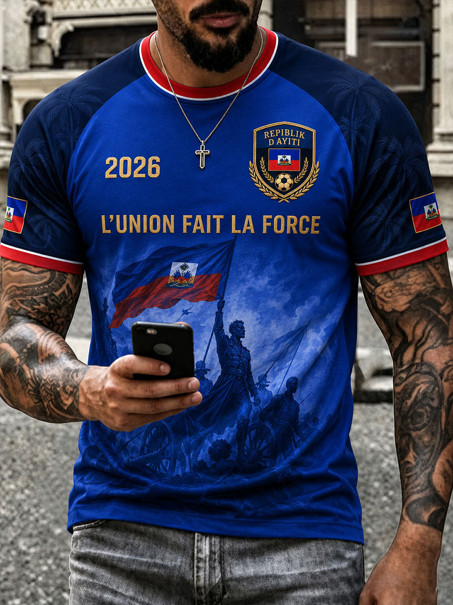 Men's 2026 Haiti Soccer T-Shirts gracestitchs