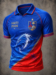 Men's 2026 Haiti Football Casual T-shirt gracestitchs