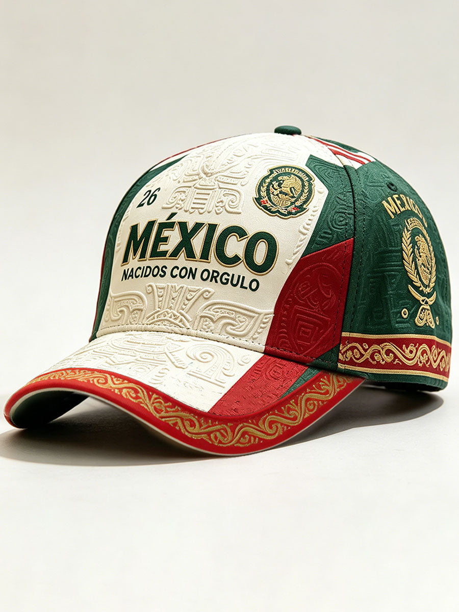 Unisex Mexico Football Lover Art Printed Hat gracestitchs
