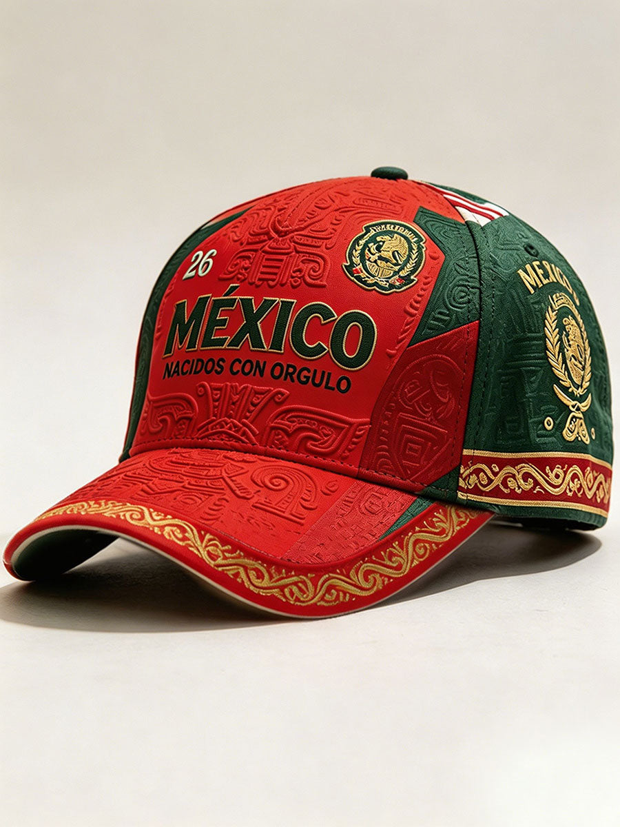 Unisex Mexico Football Lover Art Printed Hat gracestitchs