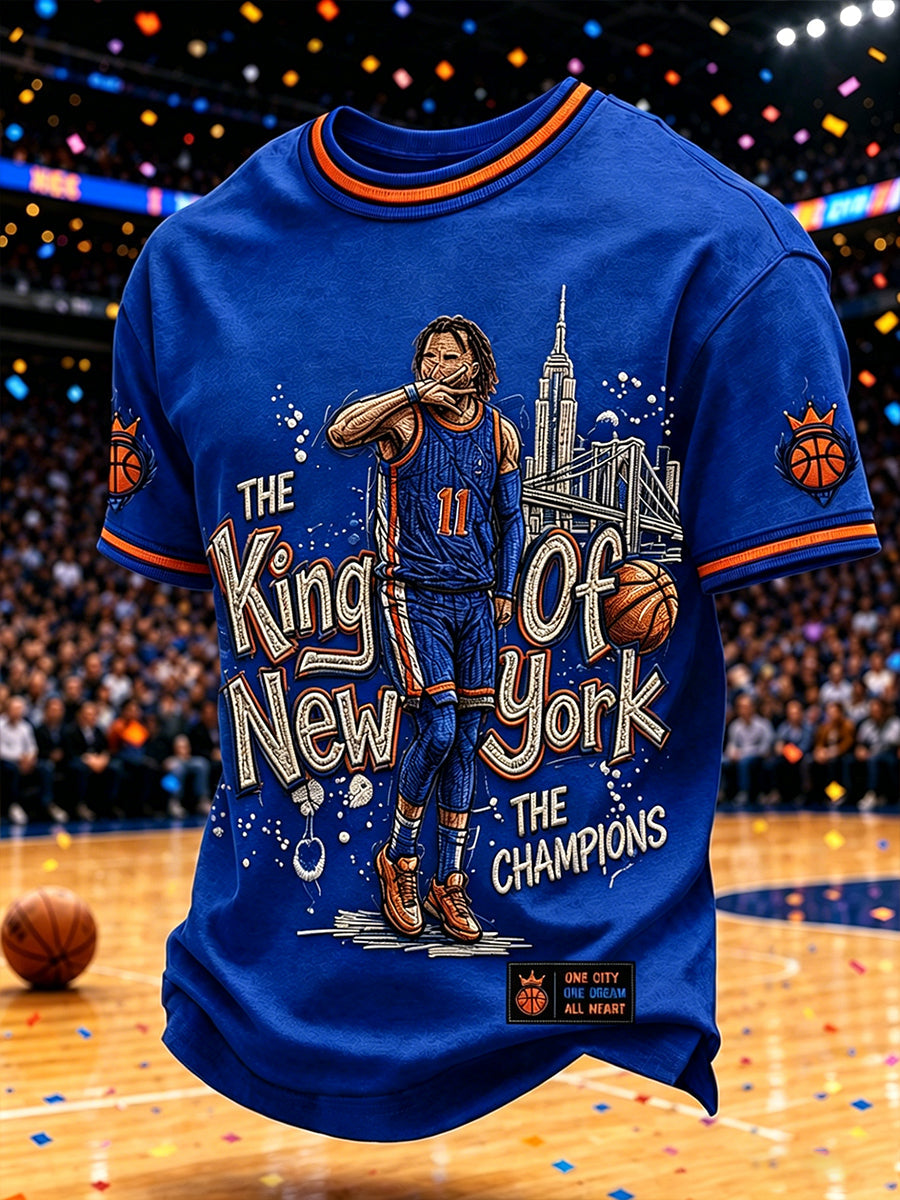 Men's Classic Basketball Fan Graphic Short Sleeve T-shirt gracestitchs