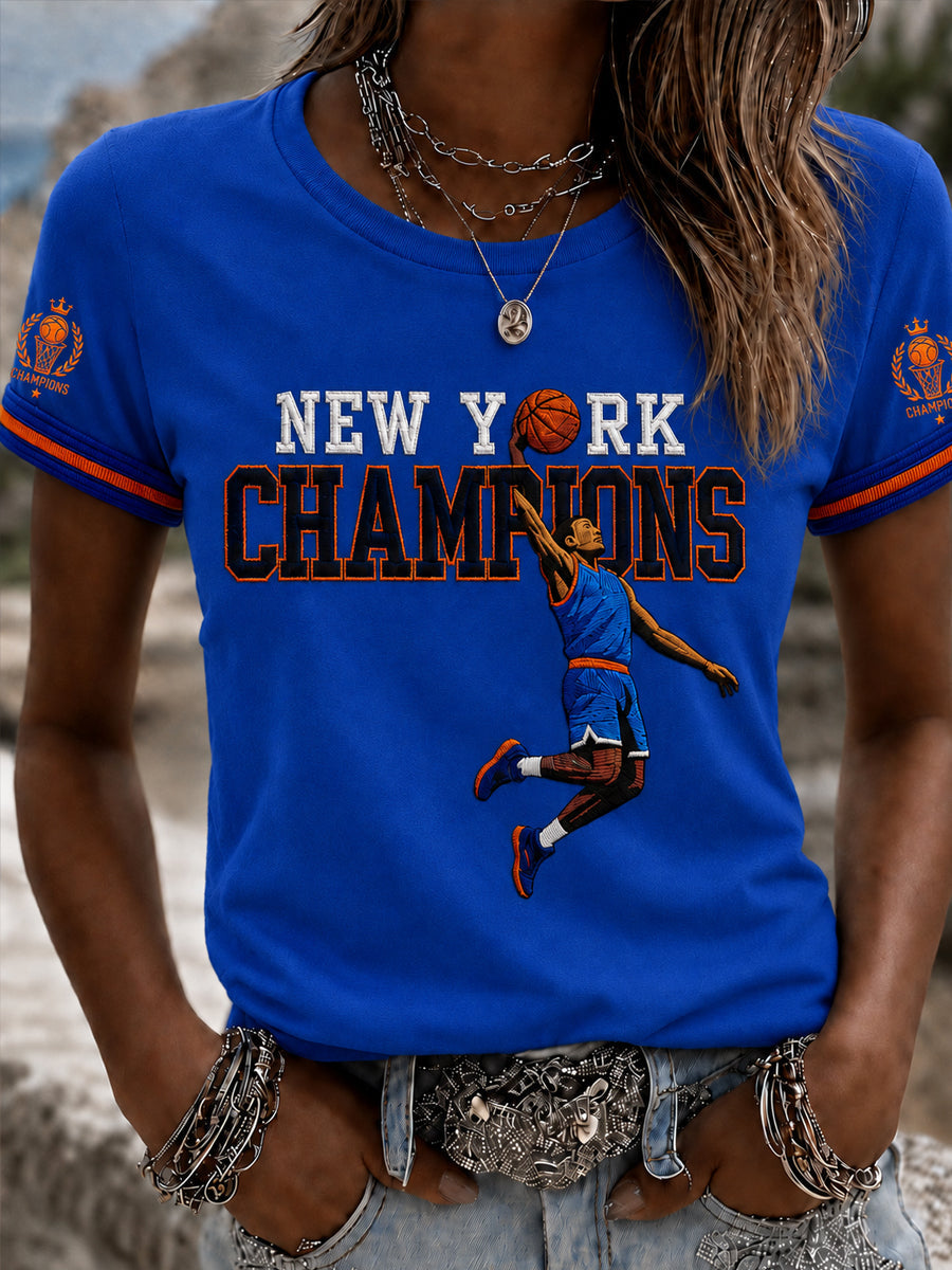 Women's Classic Basketball Fan Graphic Short Sleeve T-shirt gracestitchs
