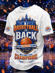 Men's We Are The Champions! Gift For Basketball Fans Print Casual Tee gracestitchs