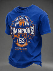 Men's We Are The Champions! Gift For Basketball Fans Print Casual Tee gracestitchs