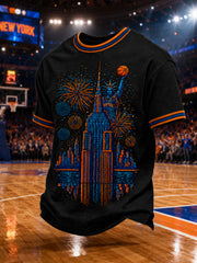 Men's Classic Basketball Fan Graphic Short Sleeve T-shirt gracestitchs