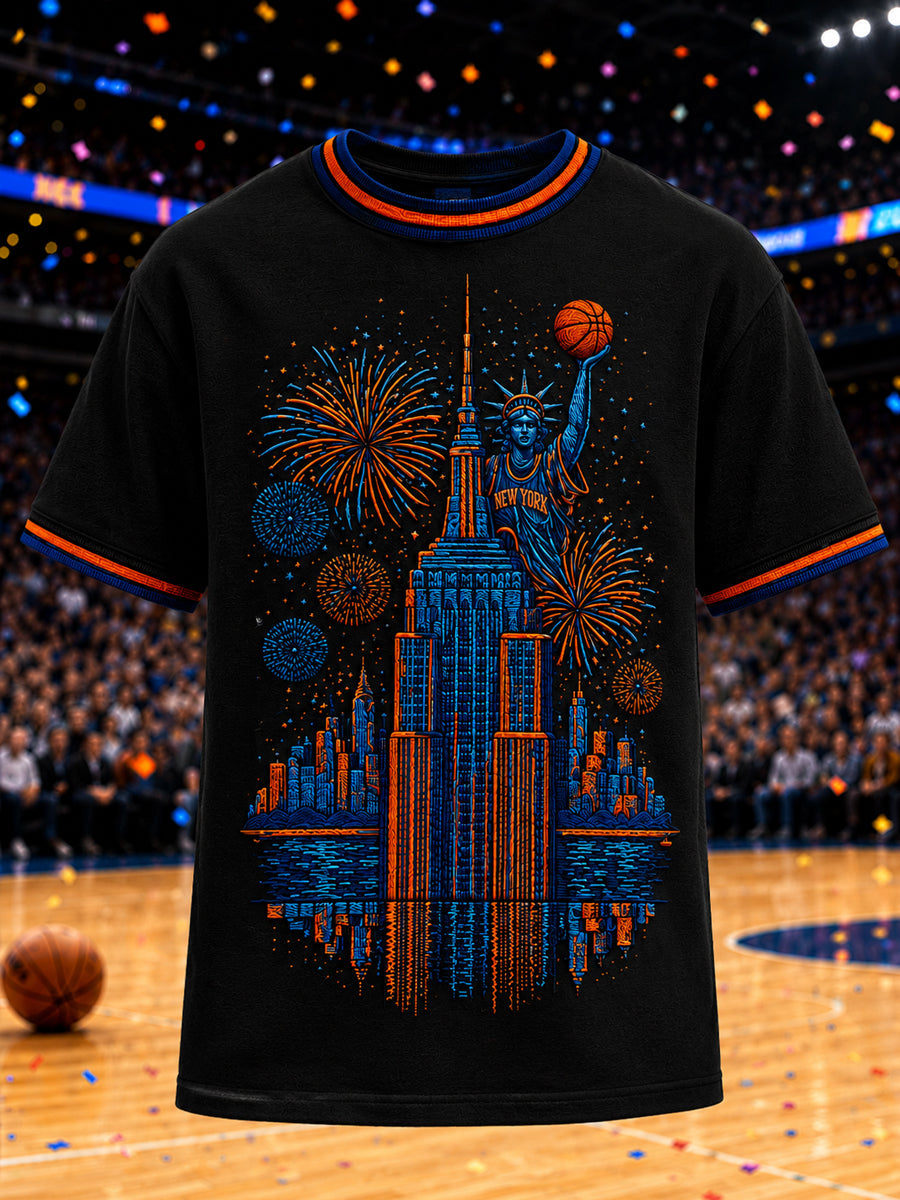 Men's Classic Basketball Fan Graphic Short Sleeve T-shirt gracestitchs