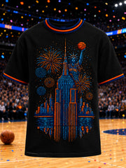 Men's Classic Basketball Fan Graphic Short Sleeve T-shirt gracestitchs