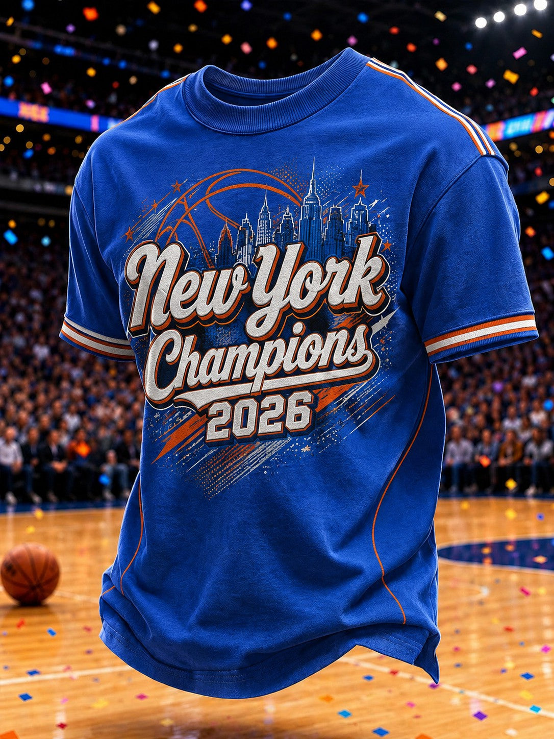 Men's New York Champions 2026 Printed T-shirt gracestitchs