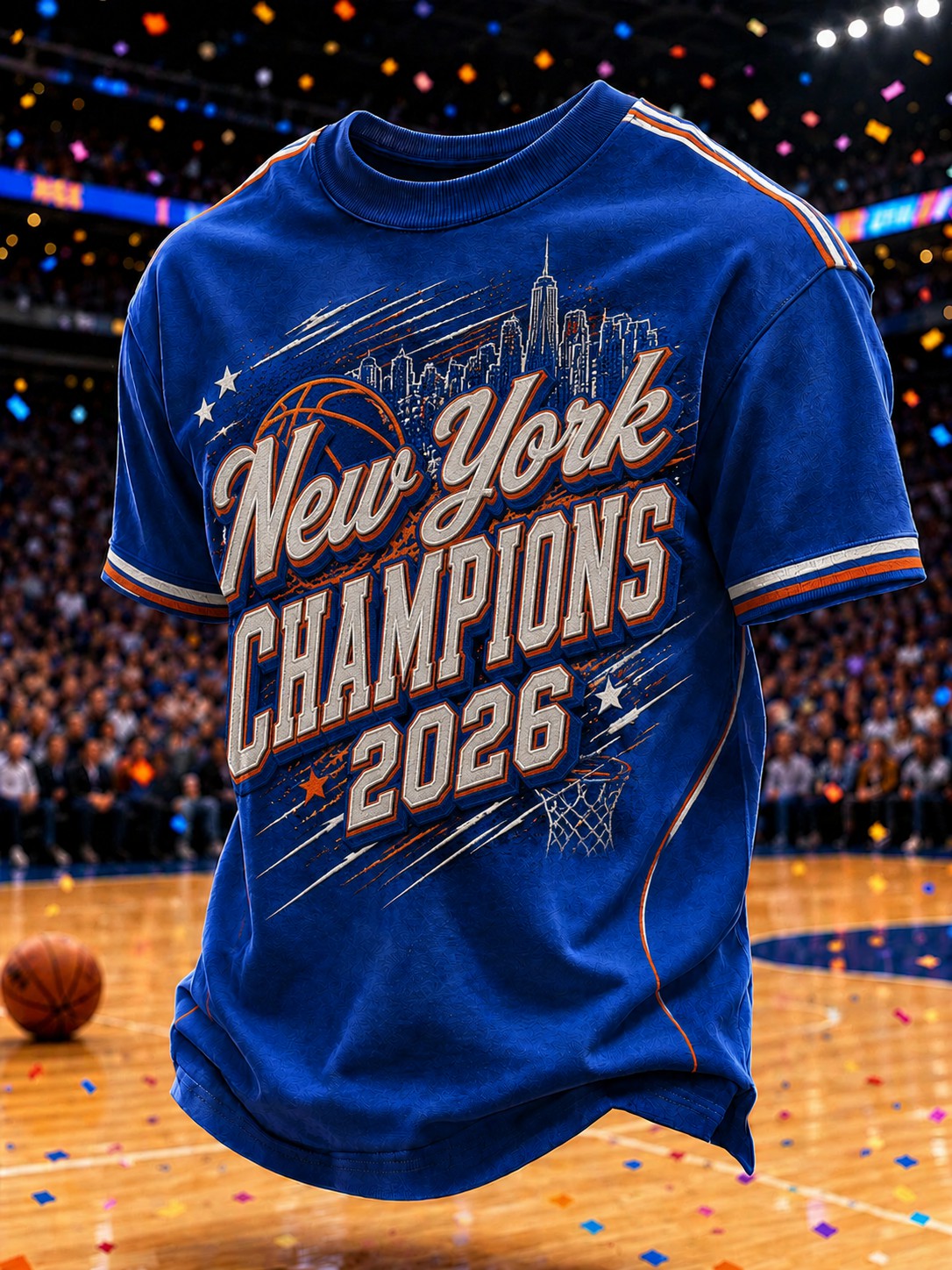 Men's New York Champions 2026 Printed T-shirt gracestitchs