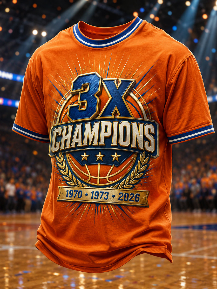 Men's New York 2026 Champions Print T-Shirt gracestitchs