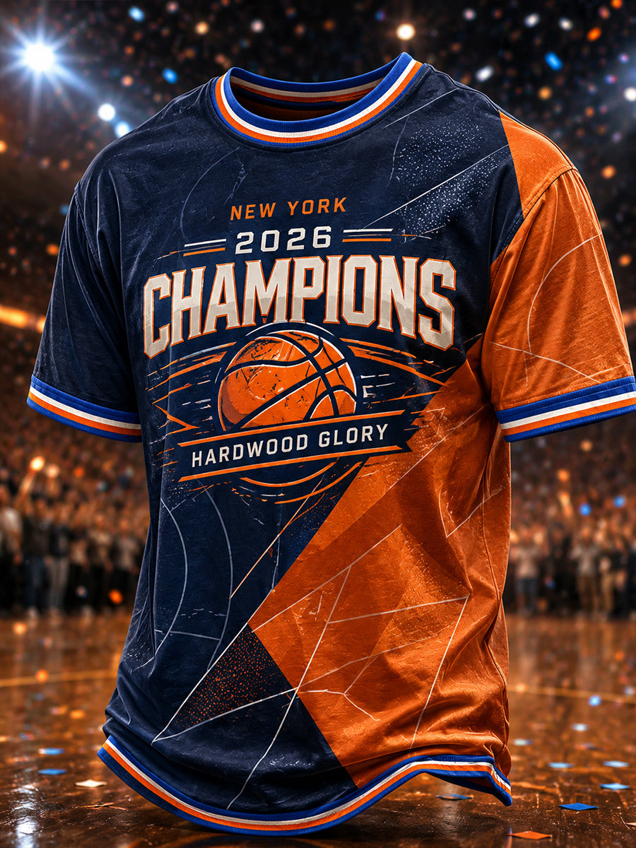 Men's New York 2026 Champions Print T-Shirt gracestitchs