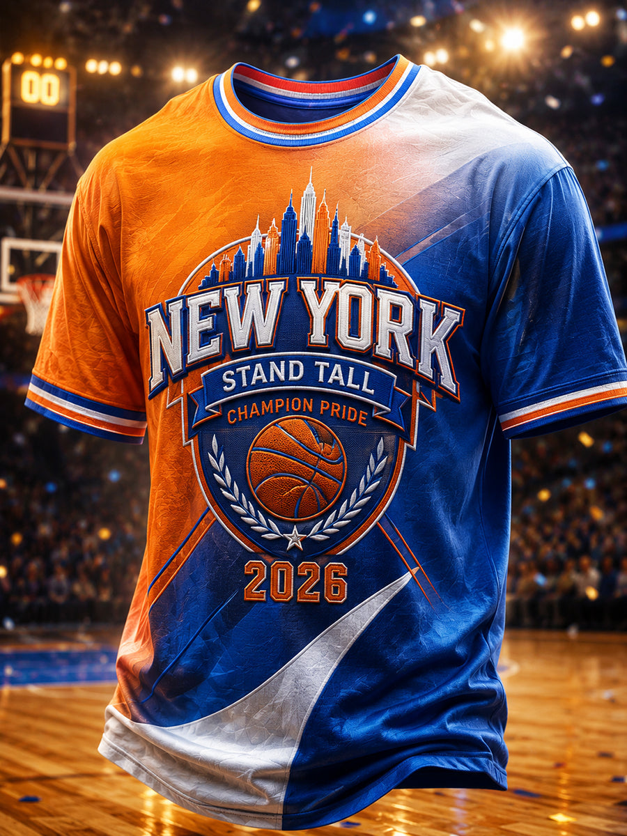 Men's New York 2026 Champions Print T-Shirt gracestitchs
