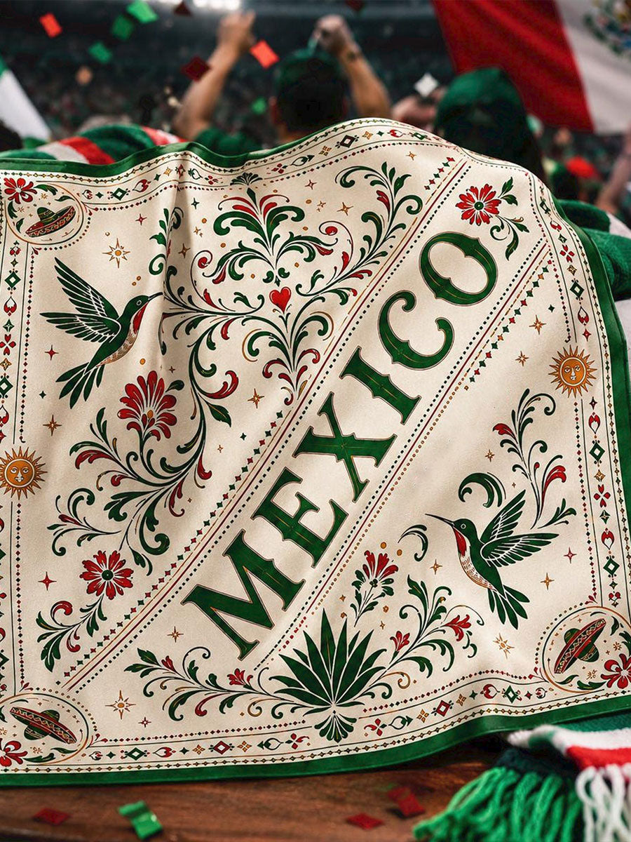 Unisex Mexico Football Lover Art Printed Bandana gracestitchs