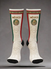 Unisex Mexico Football Lover Art Printed Socks gracestitchs