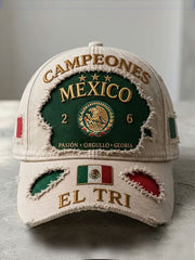 Unisex Mexico Football Lover Art Printed Hat gracestitchs