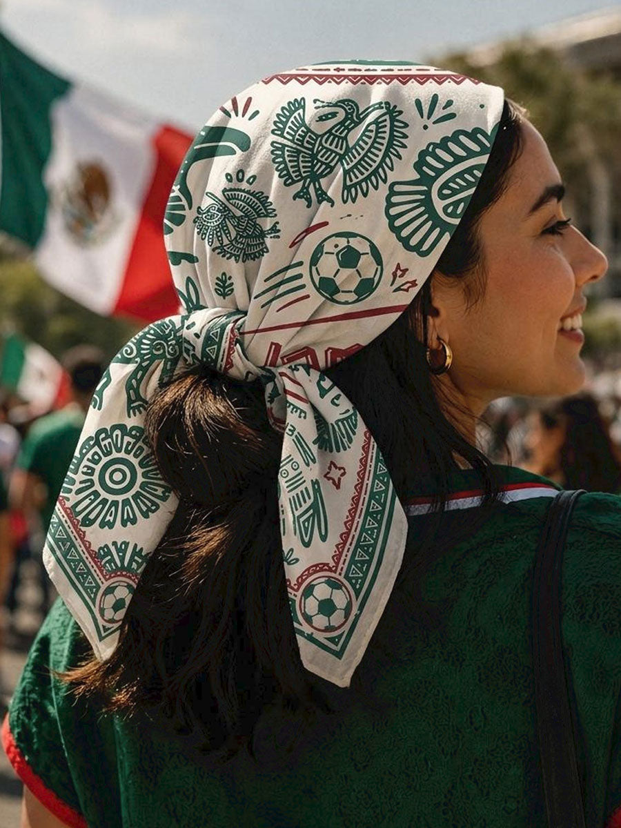 Unisex Mexico Football Lover Art Printed Bandana gracestitchs