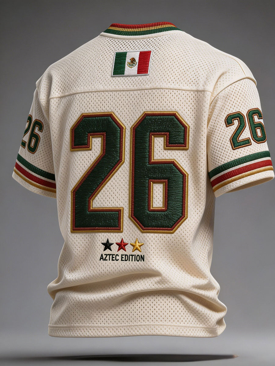 Men's Mexico Football Lover Art Printed T-shirt gracestitchs