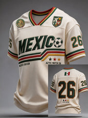 Men's Mexico Football Lover Art Printed T-shirt gracestitchs