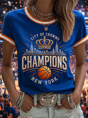 Women's Gift For Basketball Fans Print Casual Tee gracestitchs