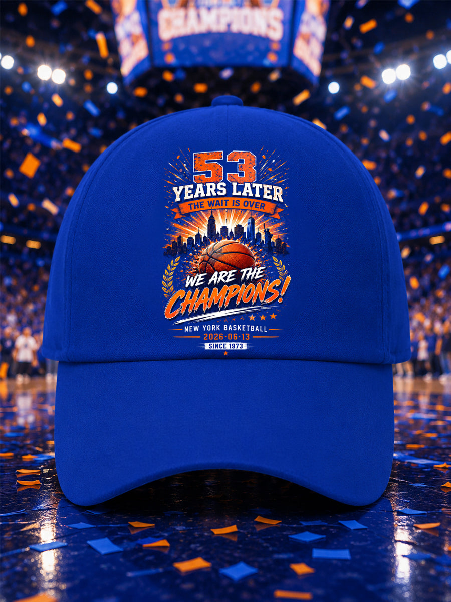 Unisex New York Basketball Champions Celebration Print  Hat gracestitchs