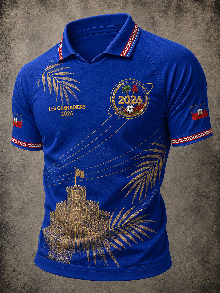 Men's 2026 Haiti Football Casual T-shirt gracestitchs
