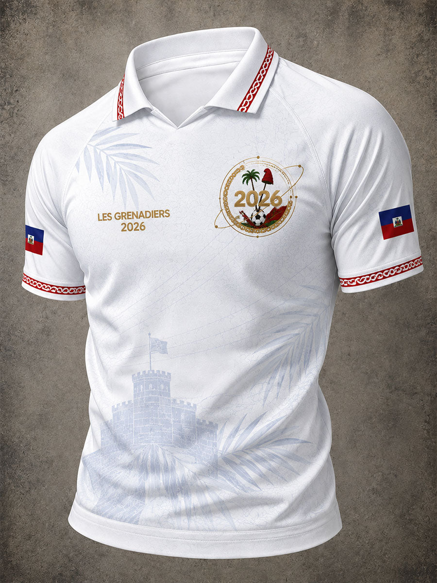 Men's 2026 Haiti Football Casual T-shirt gracestitchs
