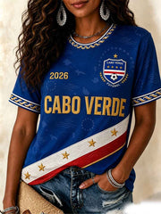 Women's Gift For Football Fans Print Casual Tee