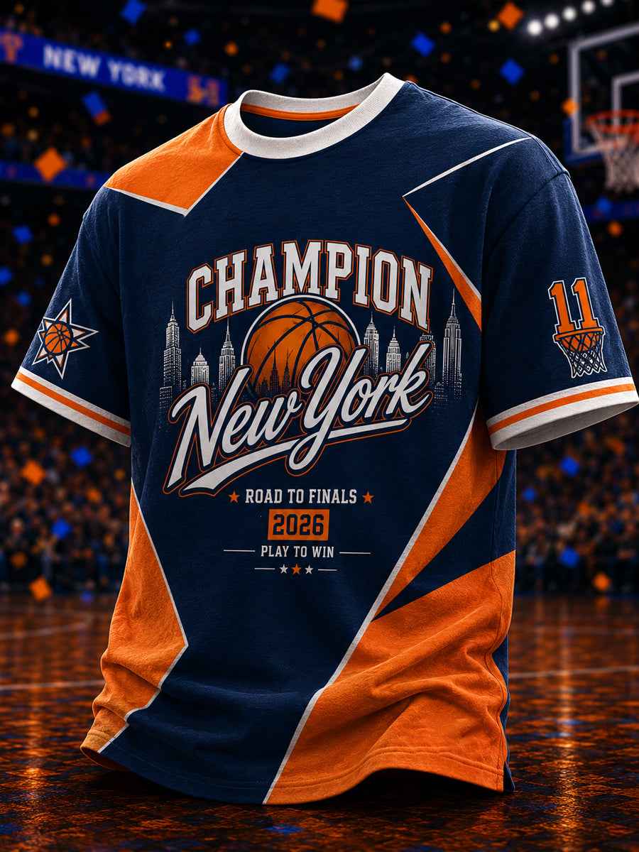 Men's Basketball Fans Printed T-shirt